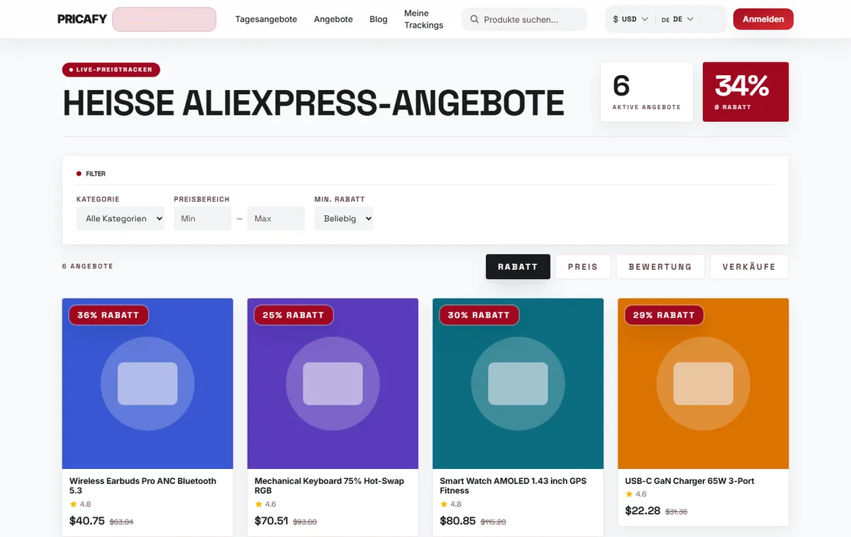 Liste mit Filtern eingrenzen