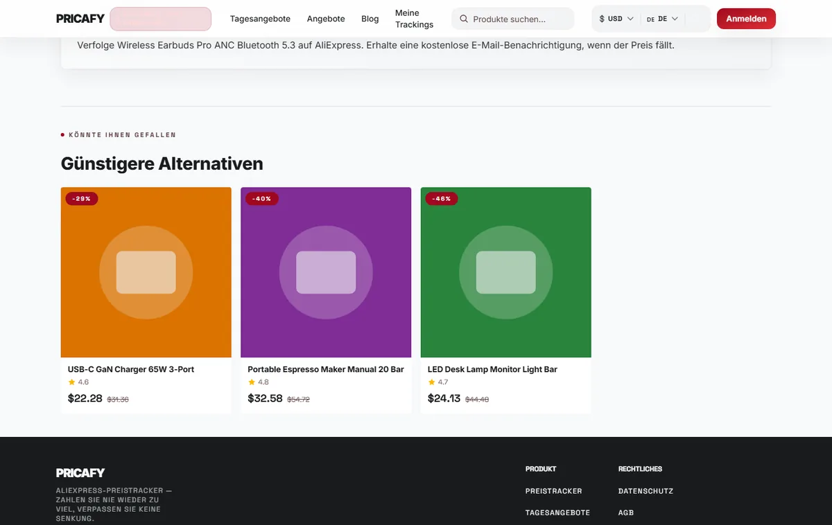 Günstigere Alternativen vergleichen