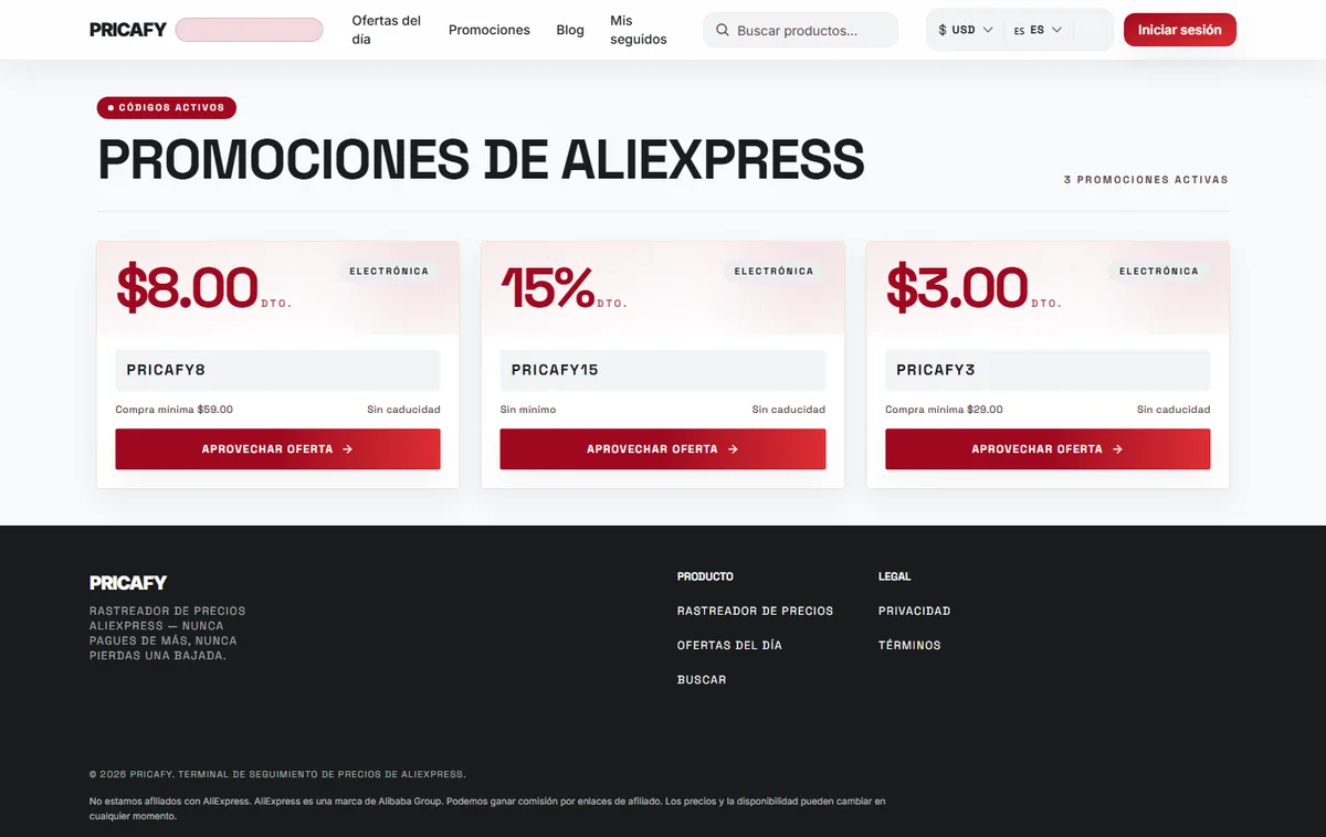 Copia un código y consigue la oferta