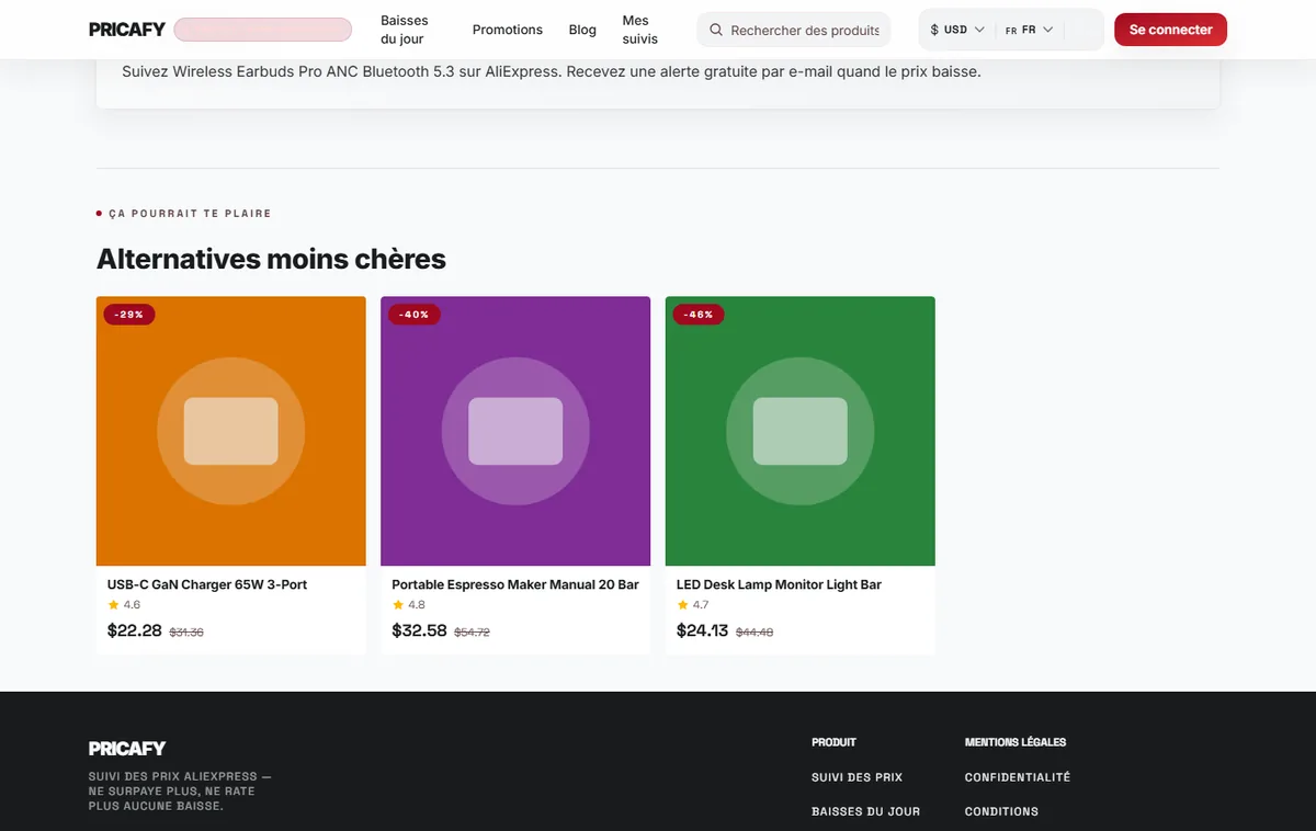 Compare les alternatives moins chères