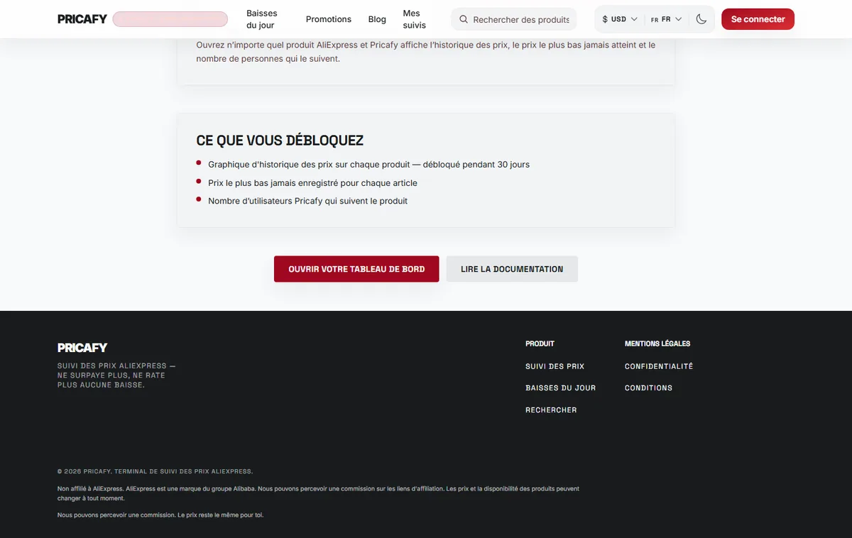 Retrouver vos produits suivis