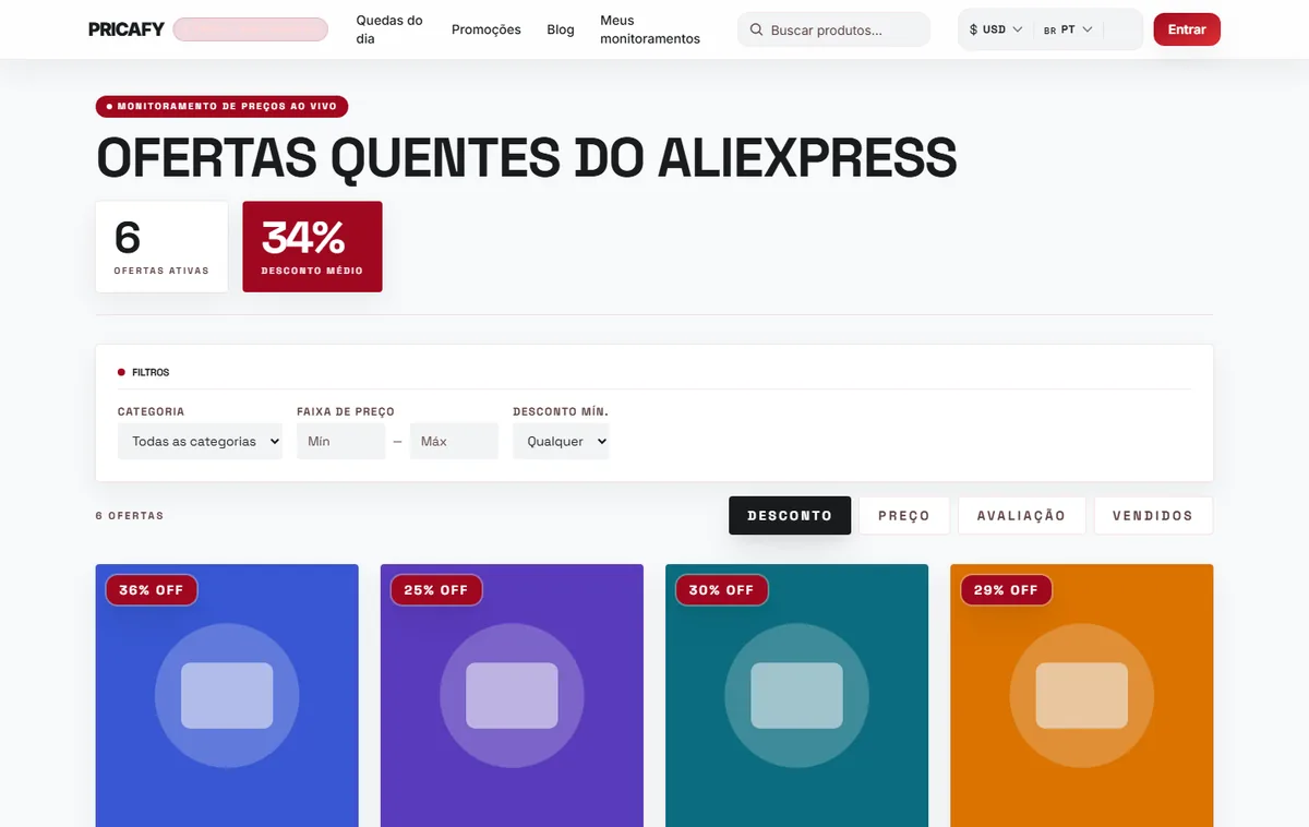 Refine a lista com filtros