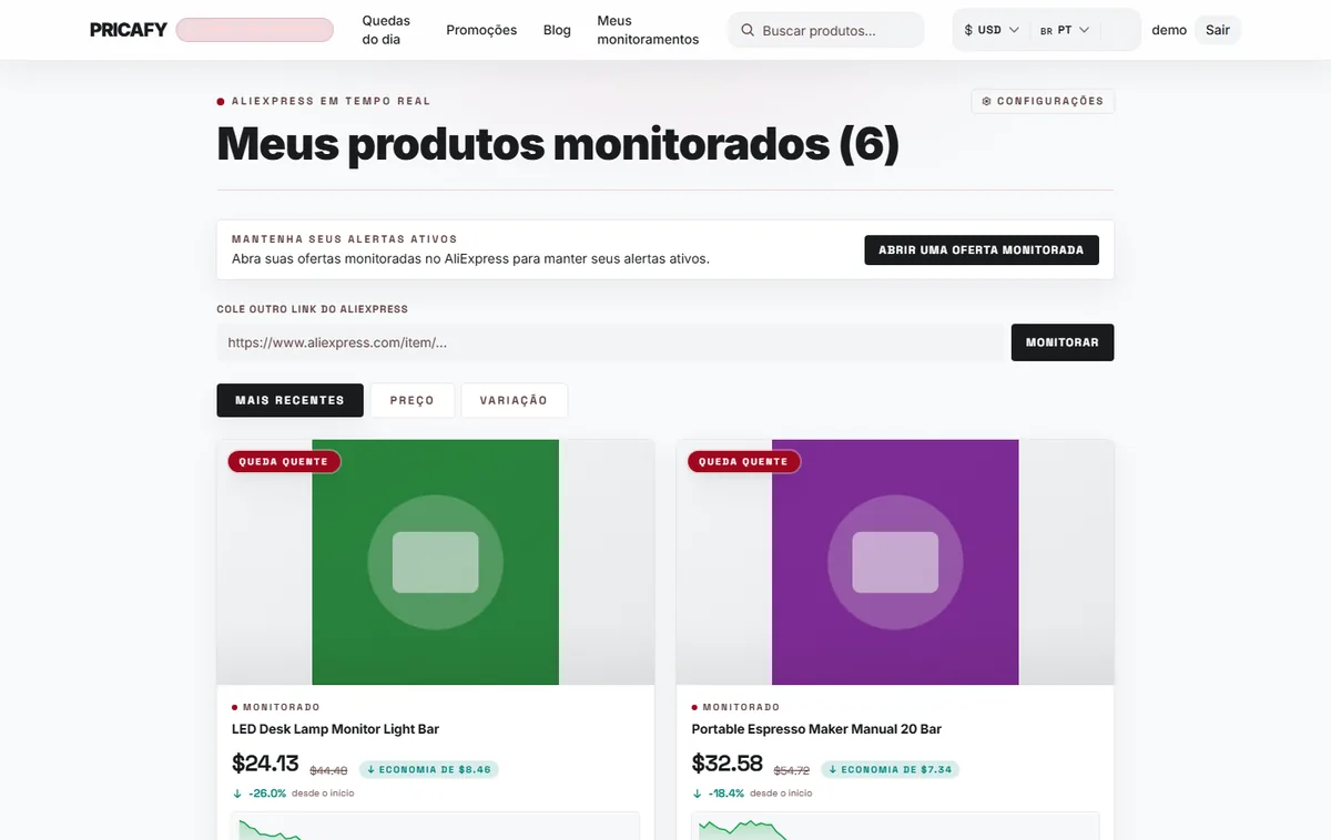 Se aparecer o aviso para manter os alertas ativos