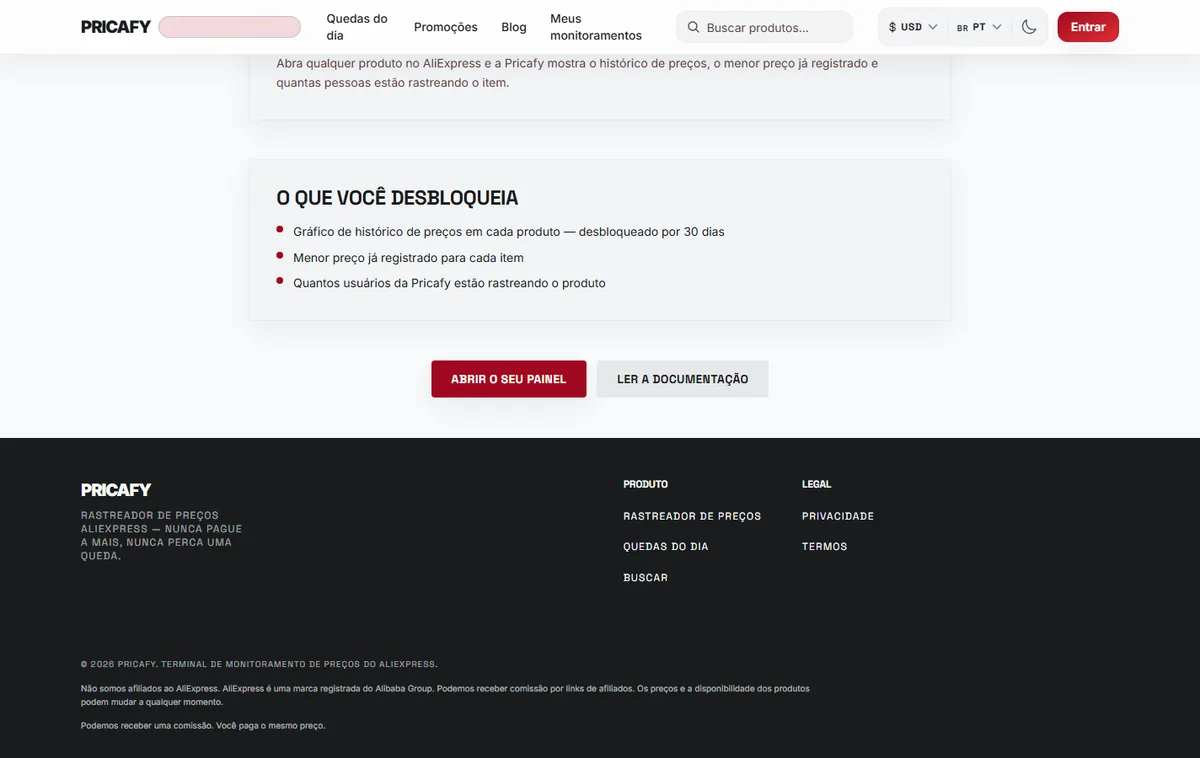 Encontre seus produtos monitorados